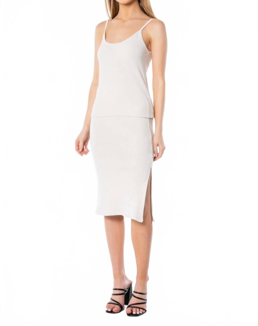 NEW MAVEN WEST scoopneck tank top in pebble